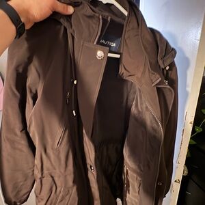 Nautica Dark Brown Hooded Jacket